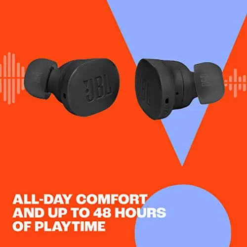 JBL Tune Buds - Haqiqi simsiz shovqinni bekor qiluvchi quloqchinlar, JBL Pure Bass Sound, Bluetooth 5.3, aniq va ravshan qo'ng'iroqlar uchun 4 mikrofonli texnologiya, 48 soatgacha batareya muddati, suv va changdan himoyalangan (Qora) - 3