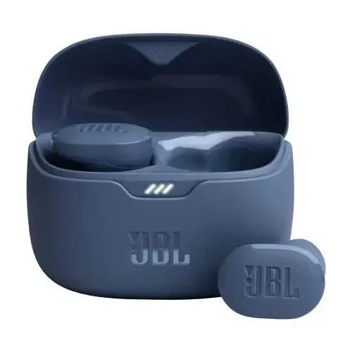 JBL Tune Buds - Настоящие беспроводные шумоподавляющие наушники, JBL Pure Bass Sound, Bluetooth 5.3, технология 4-Mic для кристально чистых звонков, до 48 часов автономной работы, водо- и пыленепроницаемые (синий) - 1