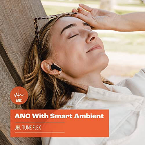 JBL Tune Flex - Haqiqi Simsiz Shovqinni Bekitish Quloqchinlari (Qora), Kichik - 2