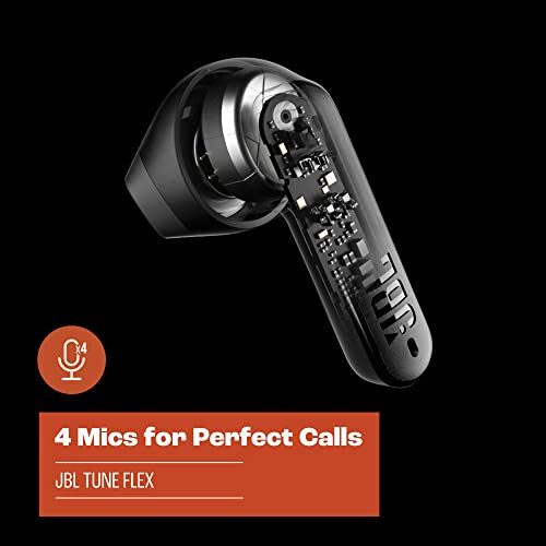 JBL Tune Flex - Haqiqi Simsiz Shovqinni Bekitish Quloqchinlari (Qora), Kichik - 3