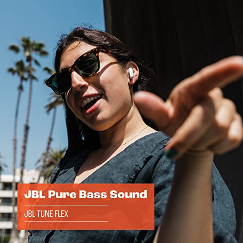 JBL Tune Flex - Haqiqi Simsiz Shovqinni Bostiruvchi Quloqchalar (Oq), Kichik - 4