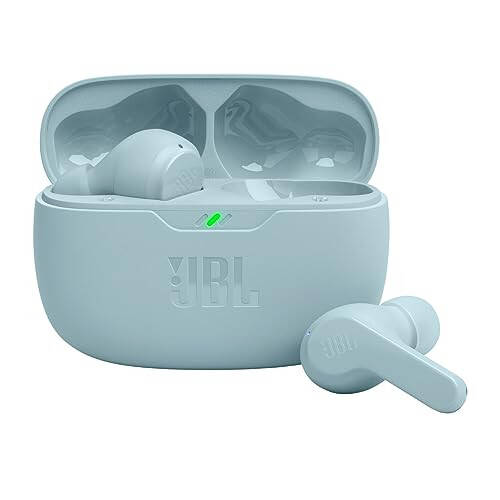 JBL Vibe Beam - True Wireless JBL Deep Bass Sound Earbuds, Bluetooth 5.2, Water & Dust Resistant, Hands-free call with VoiceAware, Up to 32 hours of battery life (Mint) - 1