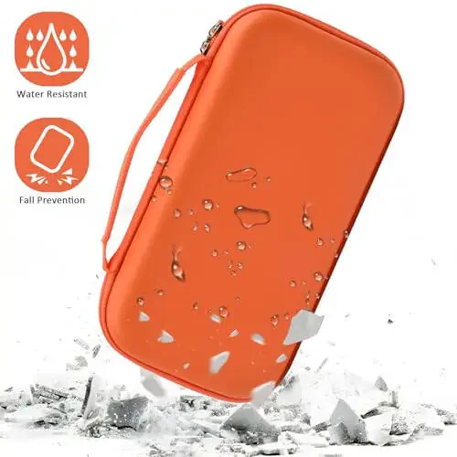 JBL Wireless Ikki Mikrofon bilan Mos keladigan Simsiz Mikrofon Uyi / JBL Partybox uchun, Qabul qiluvchi, Batareyalar va Boshqa Aksessuarlar uchun Qo'lda Juft Mikrofonli Sayohat Saqlash Sumkasi - Apelsinrangi (Faqat Uya) - 5