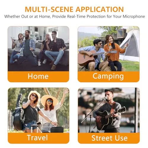 JBL Wireless ikkita mikrofon tizimi bilan mos keladigan simsiz mikrofon qutisi, Party Box uchun ikkita simsiz mikrofon qutisi, JBL Mic, qabul qilgich, adapter, AA batareyalar uchun qo'shiq kuylash karaoke - to'q sariq (Faqat quti) - 5