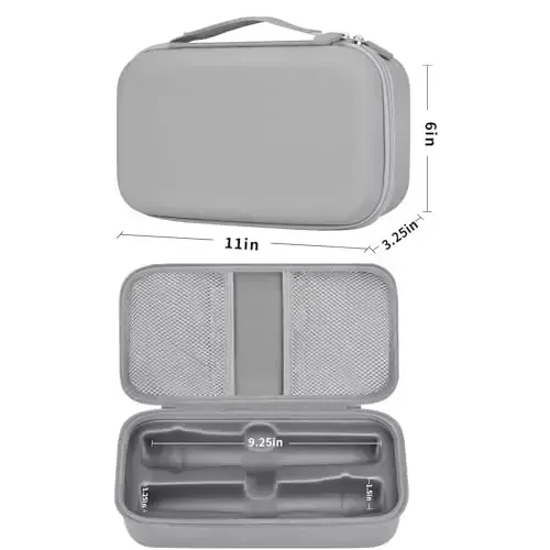 JBL Wireless Two mikrofon tizimi bilan mos keladigan simsiz mikrofon qutisi, qabul qiluvchilar, adapterlar, AA batareyalari uchun qo'lda ishlatiladigan qo'sh mikrofonli sayohat sumkasi. - 3