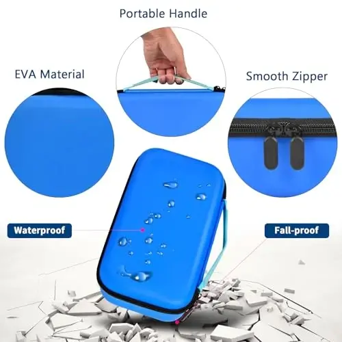 JBL Wireless Two mikrofon tizimi bilan mos keladigan simsiz mikrofon qutisi, qo'lda ishlaydigan qo'sh mikrofonli sayohat sumkasi qabul qiluvchilar, adapterlar, AA batareyalari uchun - 3