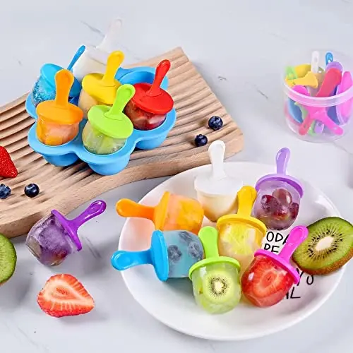 JBYAMUS Popsicle Sticks For Molds, Ice Pop Molds's Sticks (7 Colors) - 2