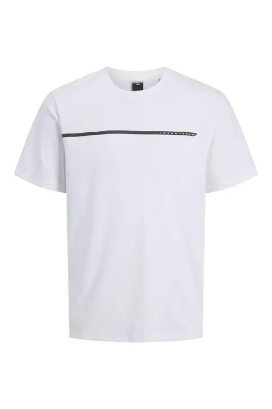 Jcofusıon Full Brandıng Tee Ss Crew Noos Beyaz Erkek T-Shirt 12273120-Fusion - 1