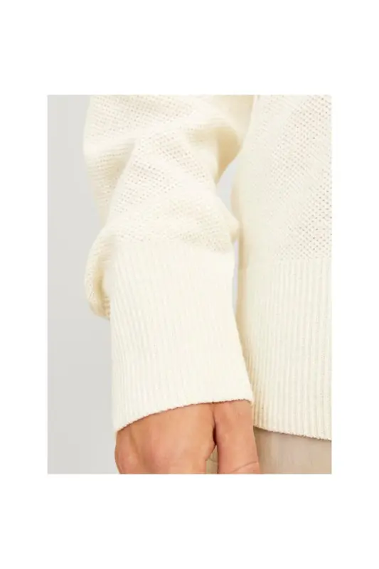 JCOMASON KNIT CREW NECK MEN'S SWEATER-Cloud Dancer - 3