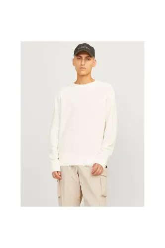 JCOMASON KNIT CREW NECK МУЖСКОЙ СВИТЕР-Cloud Dancer - JACK & JONES (1)