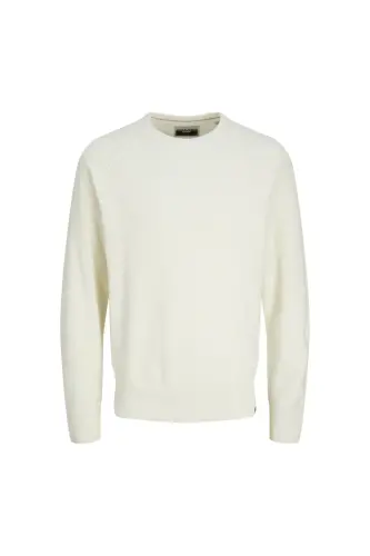 JCOMASON KNIT CREW NECK МУЖСКОЙ СВИТЕР-Cloud Dancer - 7