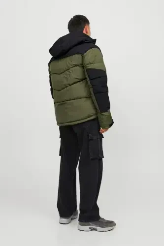 JCOOTIS PUFFER Erkak Shishme Mont 12239001-Olive Night - JACK & JONES (1)