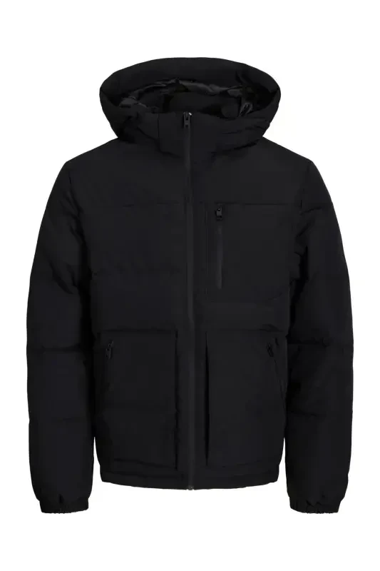 Jcootto Puffer Erkaklar Ko'ylagi Qora - JACK & JONES