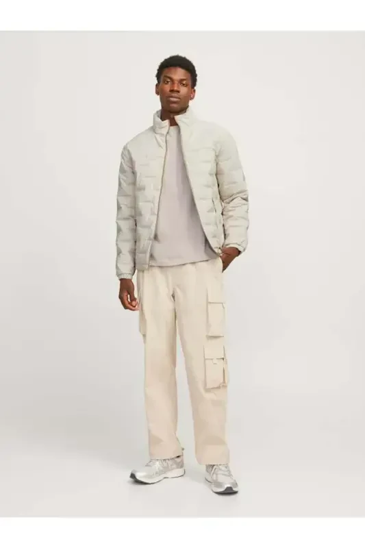 Jcosonic Stand Collar Jacket Мужская куртка-MOONBEAM - 3