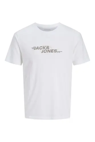 Jcotarmac Prınt Tee Ss Crew Neck Fst Erkak T-shirt 12276408 Bright White-Bright White 