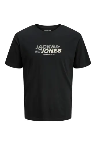 Jcotarmac Prınt Tee Ss Crew Neck Fst Erkek T-shirt 12276408 Tap Shoe - Tap Shoe Black 