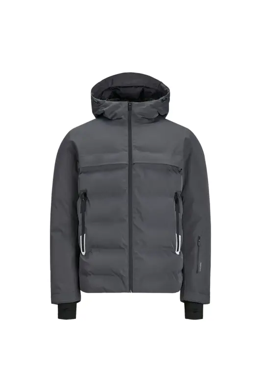 Jcotarwın Puffer Asphalt Su Soğuk Geçirmez Монт-гри - JACK & JONES