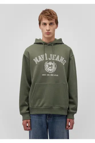 Jeans Printed Green Sweatshirt 0s10201-71581-Green - 3