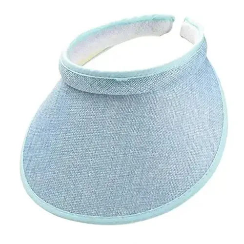 jecvxor Ayollar uchun mato bilan qoplangan slip-on visor, erkaklar uchun sozlanishi kepka sport quyosh visorlari 