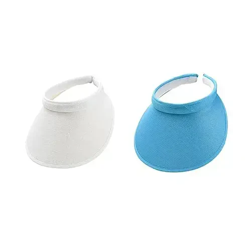 jecvxor Ayollar uchun mato bilan qoplangan slip-on visor, erkaklar uchun sozlanishi kepka sport quyosh visorlari 