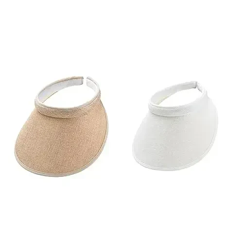 jecvxor Ayollar uchun mato bilan qoplangan slip-on visor, erkaklar uchun sozlanishi kepka sport quyosh visorlari - MODAZONE