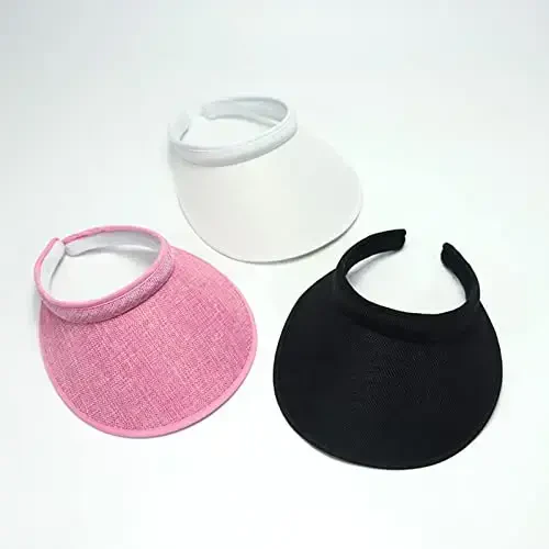 jecvxor Ayollar uchun mato bilan qoplangan slip-on visor, erkaklar uchun sozlanishi kepka sport quyosh visorlari - JECVXOR (1)