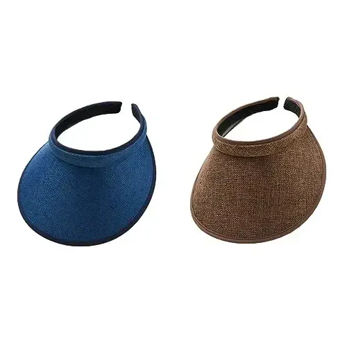 jecvxor Ayollar uchun mato bilan qoplangan slip-on visor, erkaklar uchun sozlanishi kepka sport quyoshdan himoya visorlari 