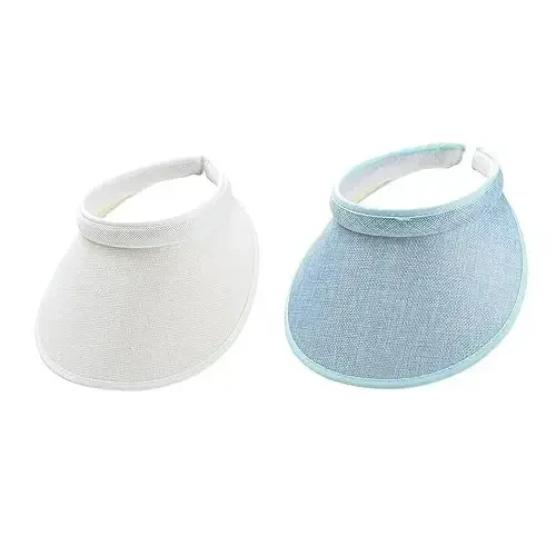 jecvxor Ayollar uchun mato bilan qoplangan slip-on visor, erkaklar uchun sozlanishi kepka sport quyoshdan himoya visorlari 