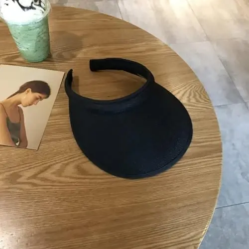 jecvxor Ayollar uchun mato bilan qoplangan slip-on visor, erkaklar uchun sozlanishi kepkali sport quyosh visorlari - 8