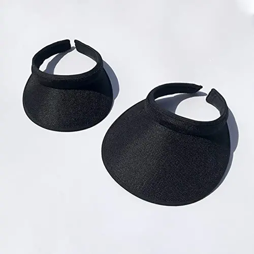 jecvxor Ayollar uchun mato bilan qoplangan slip-on visor, erkaklar uchun sozlanishi kepkali sport quyosh visorlari - 6