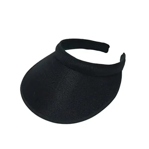 jecvxor Cloth Covered Slip-On Visor for Women, Adjustable Cap Sports Sun Visors for Men 