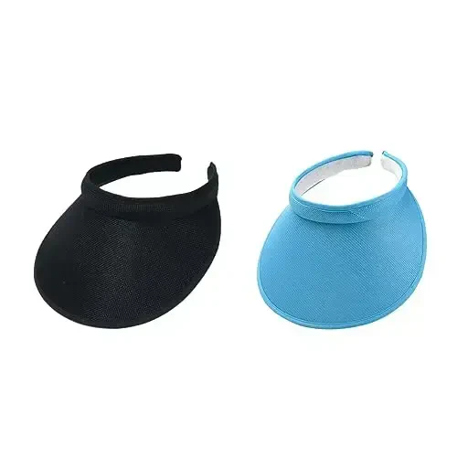 jecvxor Cloth Covered Slip-On Visor for Women, Adjustable Cap Sports Sun Visors for Men 