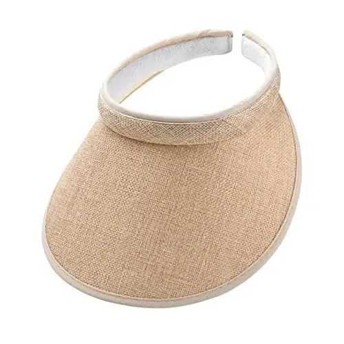 jecvxor Cloth Covered Slip-On Visor for Women, Adjustable Cap Sports Sun Visors for Men 