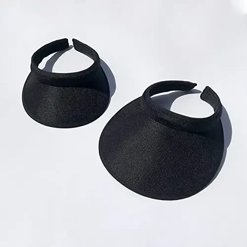 jecvxor Cloth Covered Slip-On Visor for Women, Adjustable Cap Sports Sun Visors for Men - 5