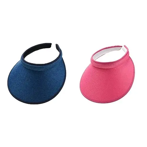jecvxor Cloth Covered Slip-On Visor for Women, Adjustable Cap Sports Sun Visors for Men - 5