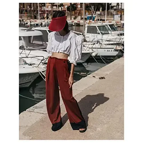 jecvxor Cloth Covered Slip-On Visor for Women, Adjustable Cap Sports Sun Visors for Men - 2