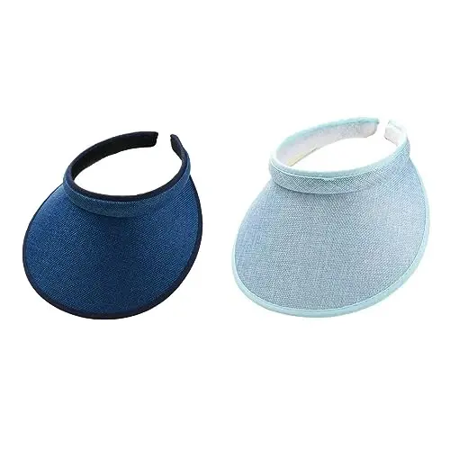 jecvxor Cloth Covered Slip-On Visor for Women, Adjustable Cap Sports Sun Visors for Men 