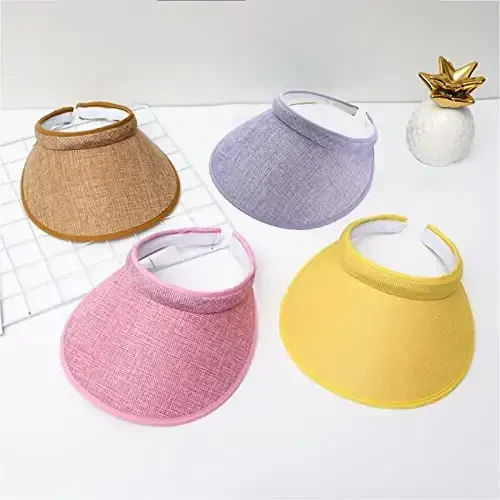 jecvxor Cloth Covered Slip-On Visor for Women, Adjustable Cap Sports Sun Visors for Men - JECVXOR (1)