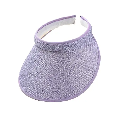 jecvxor Cloth Covered Slip-On Visor for Women, Adjustable Cap Sports Sun Visors for Men 