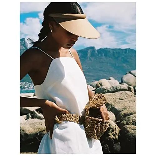 jecvxor Cloth Covered Slip-On Visor for Women, Adjustable Cap Sports Sun Visors for Men - 5