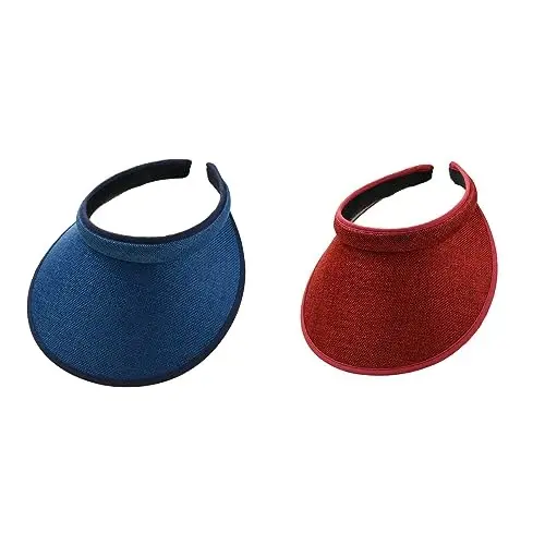 jecvxor Cloth Covered Slip-On Visor for Women, Adjustable Cap Sports Sun Visors for Men 