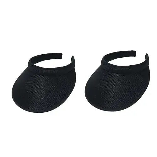 jecvxor Cloth Covered Slip-On Visor for Women, Adjustable Cap Sports Sun Visors for Men - 10