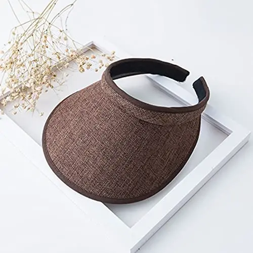 jecvxor Cloth Covered Slip-On Visor for Women, Adjustable Cap Sports Sun Visors for Men - 2