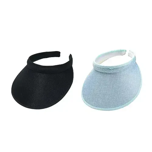 jecvxor Cloth Covered Slip-On Visor for Women, Adjustable Cap Sports Sun Visors for Men 