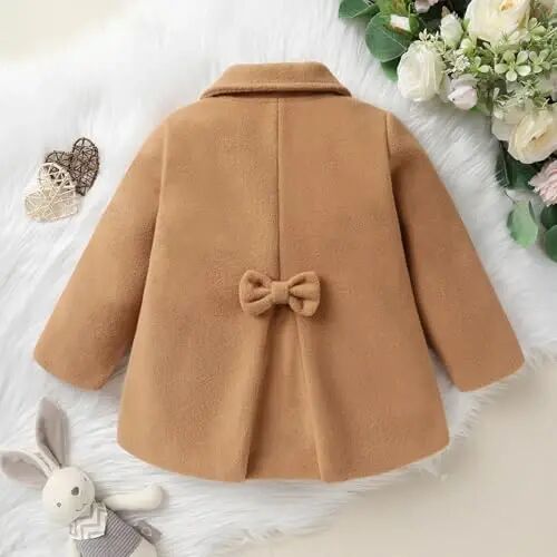 JEELLIGULAR Toddler Baby Girl Coats Kids Cloak Button Warm Thick Jacket Clothes Baby Fall Winter Outwear Clothes Set - 3