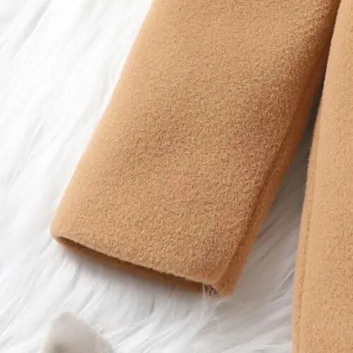JEELLIGULAR Toddler Baby Girl Coats Kids Cloak Button Warm Thick Jacket Clothes Baby Fall Winter Outwear Clothes Set - 5