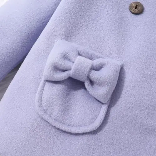 JEELLIGULAR Toddler Baby Girl Coats Kids Cloak Button Warm Thick Jacket Clothes Baby Fall Winter Outwear Clothes Set - 5