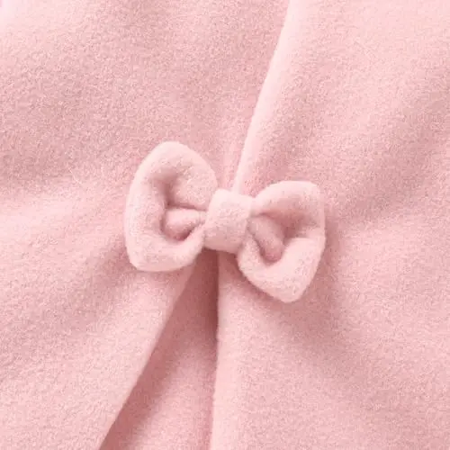 JEELLIGULAR Toddler Baby Girl Coats Kids Cloak Button Warm Thick Jacket Clothes Baby Fall Winter Outwear Clothes Set - 6