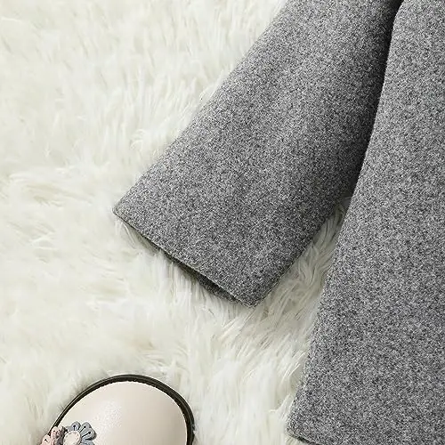 JEELLIGULAR Toddler Baby Girl Coats Kids Cloak Button Warm Thick Jacket Clothes Baby Fall Winter Outwear Clothes Set - 5