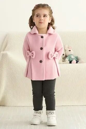 JEELLIGULAR Toddler Baby Girl Coats Kids Cloak Button Warm Thick Jacket Clothes Baby Fall Winter Outwear Clothes Set - 2